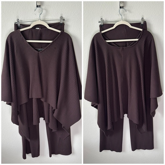ZARA Cape Poncho Brown Lounge Set SZ S - Picture 5 of 5